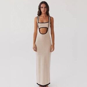 Peppermayo - Lost In Paris Knit Maxi Dress - Tapioca